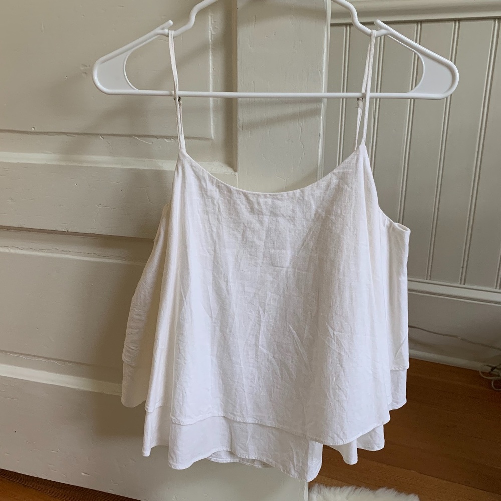 BP Cream Flowyy Layered Tank Top